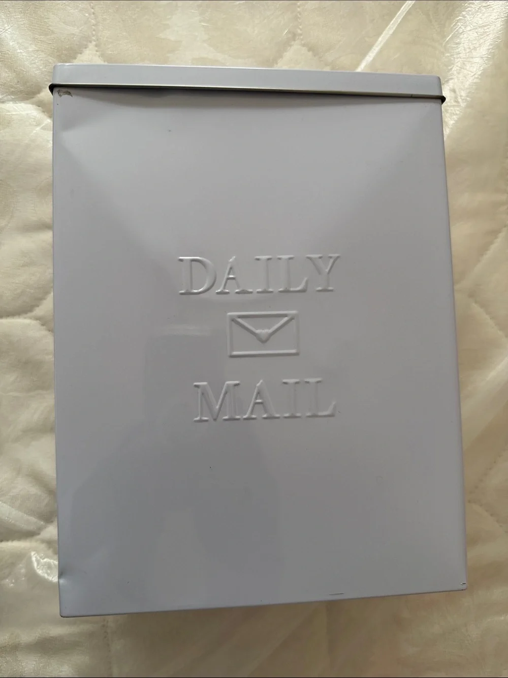Daily Mail White Wall Mailbox - Simple Home Wall Decor